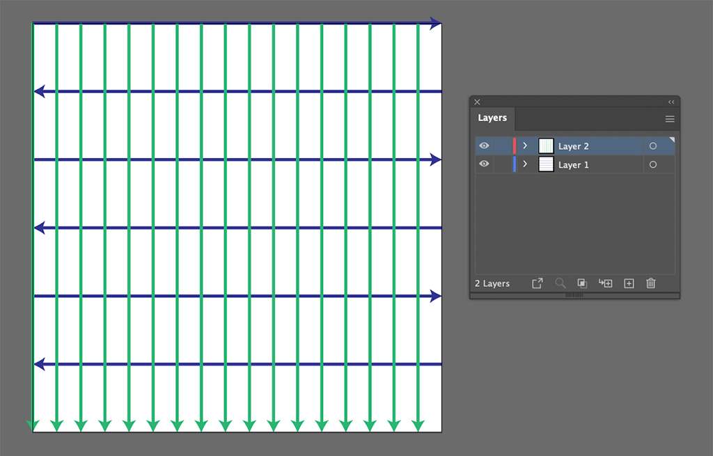 Input combing pattern designed in a vector format.